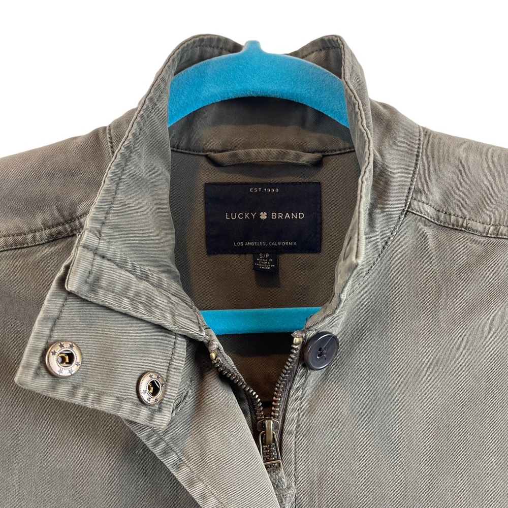 Lucky Brand Point Collar Long Sleeve Button Front Utility Jacket Sz. SP - Picture 9 of 13